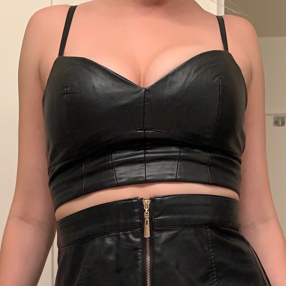 Leather Crop Top